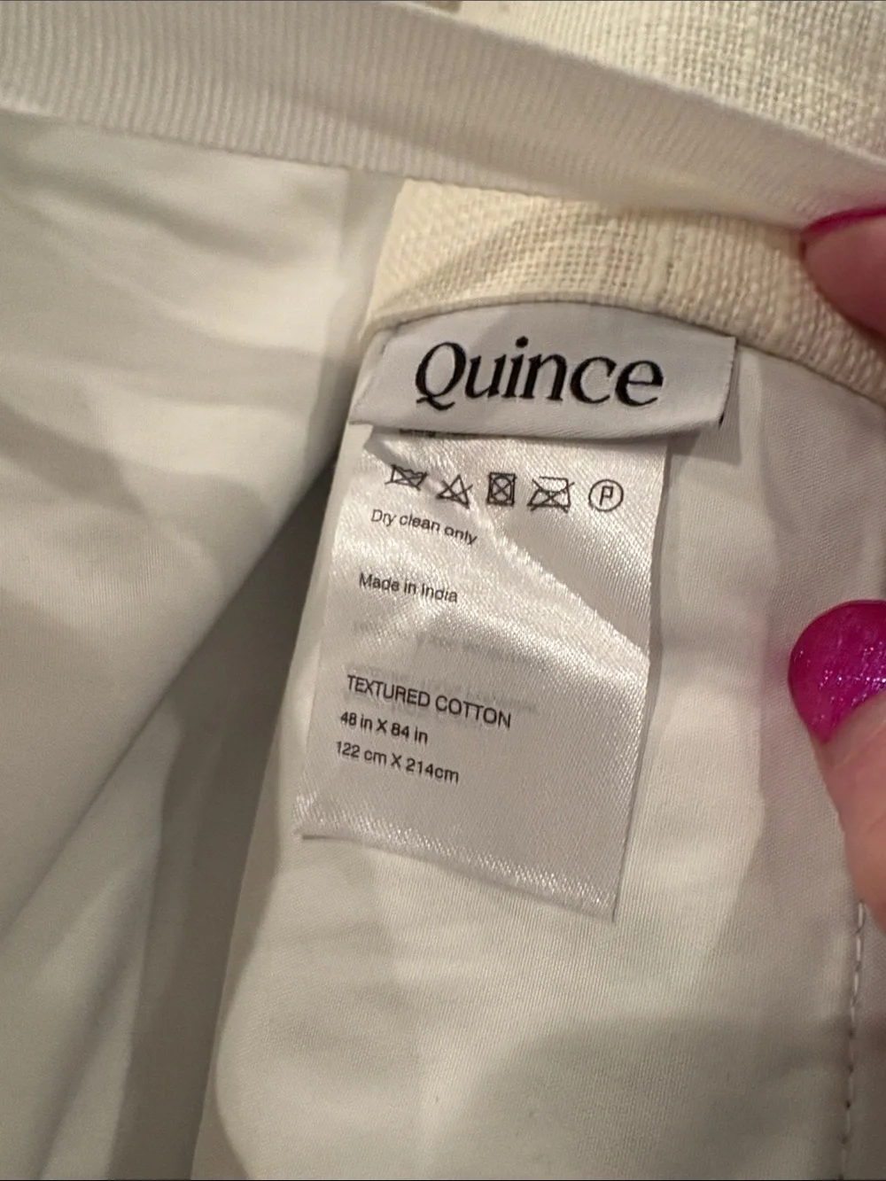 Quince Textured Curtains 48x84 (one panel)
